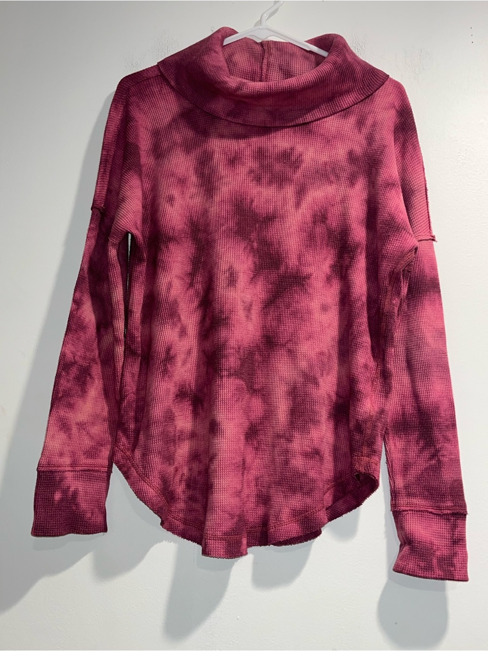 MAEVE ANTHRO Ainsley waffle knit cowl neck oversized top